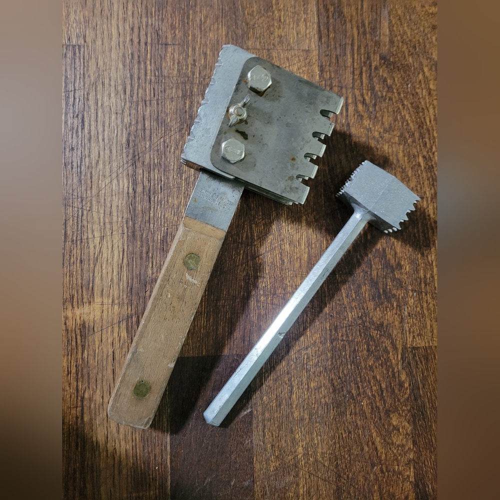 Vintage Collector's Metal Meat Tenderizer Set